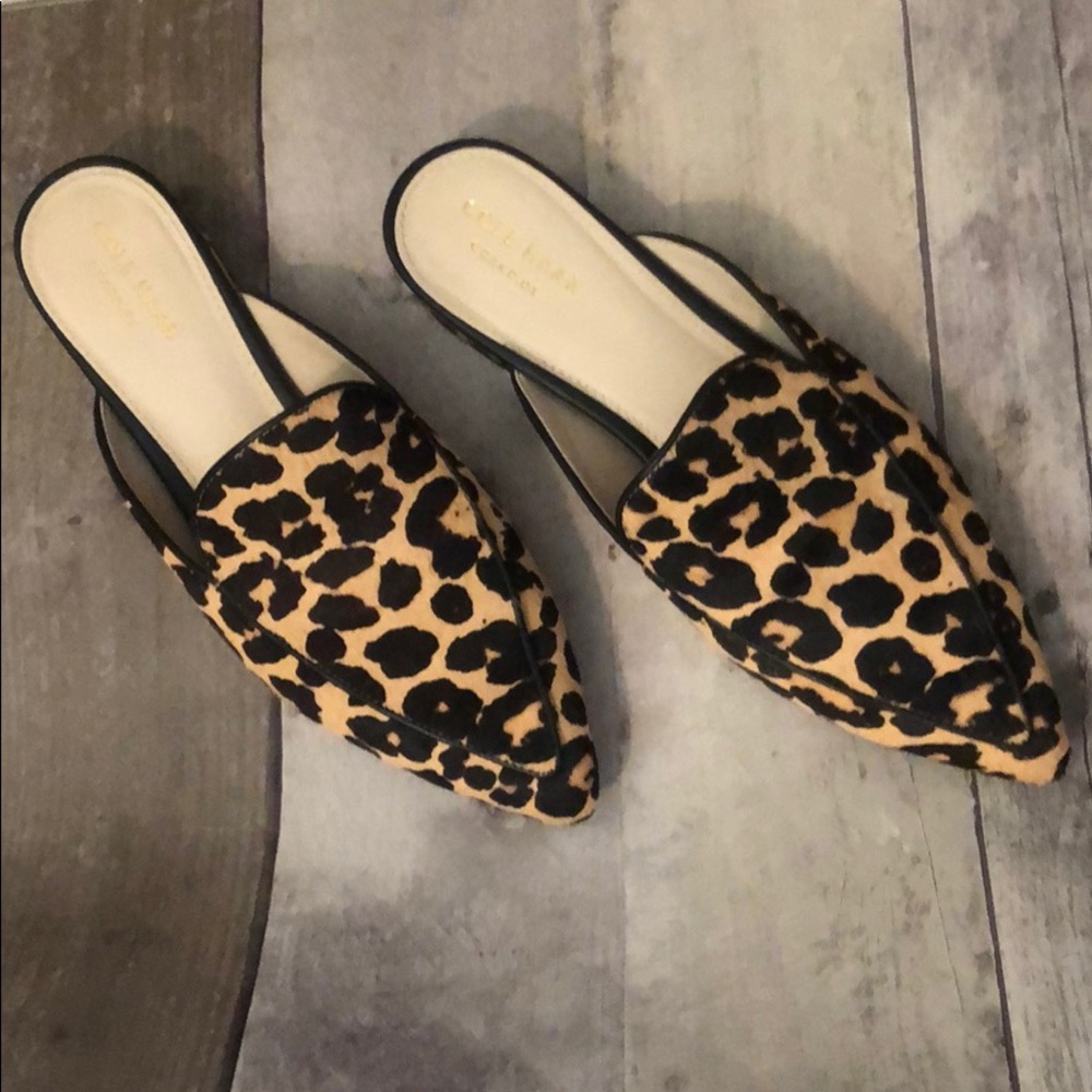 Calf hair point toe mules -Piper Mules